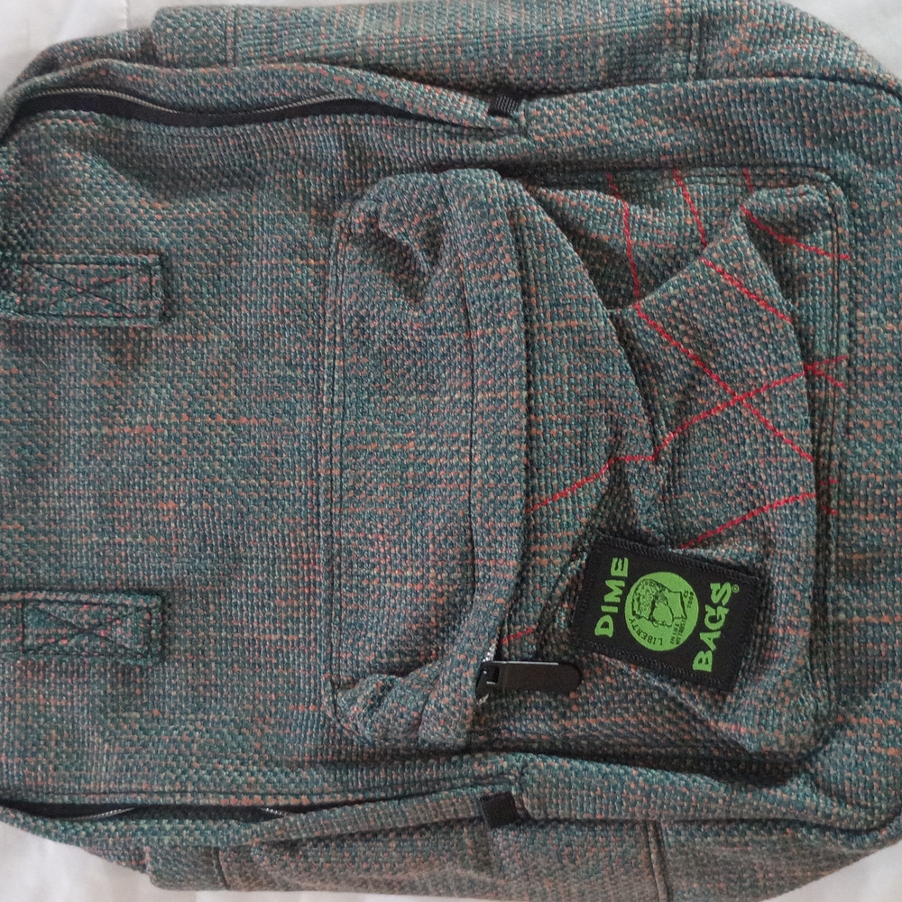 Green and Red Backpack